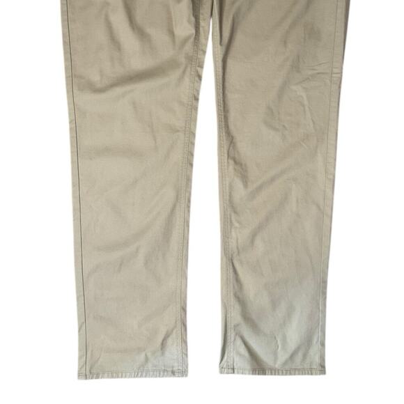 Peter Millar Pants Khaki Flat Front Twill Trousers Golf Preppy Chinos 42x33 - Picture 3 of 7